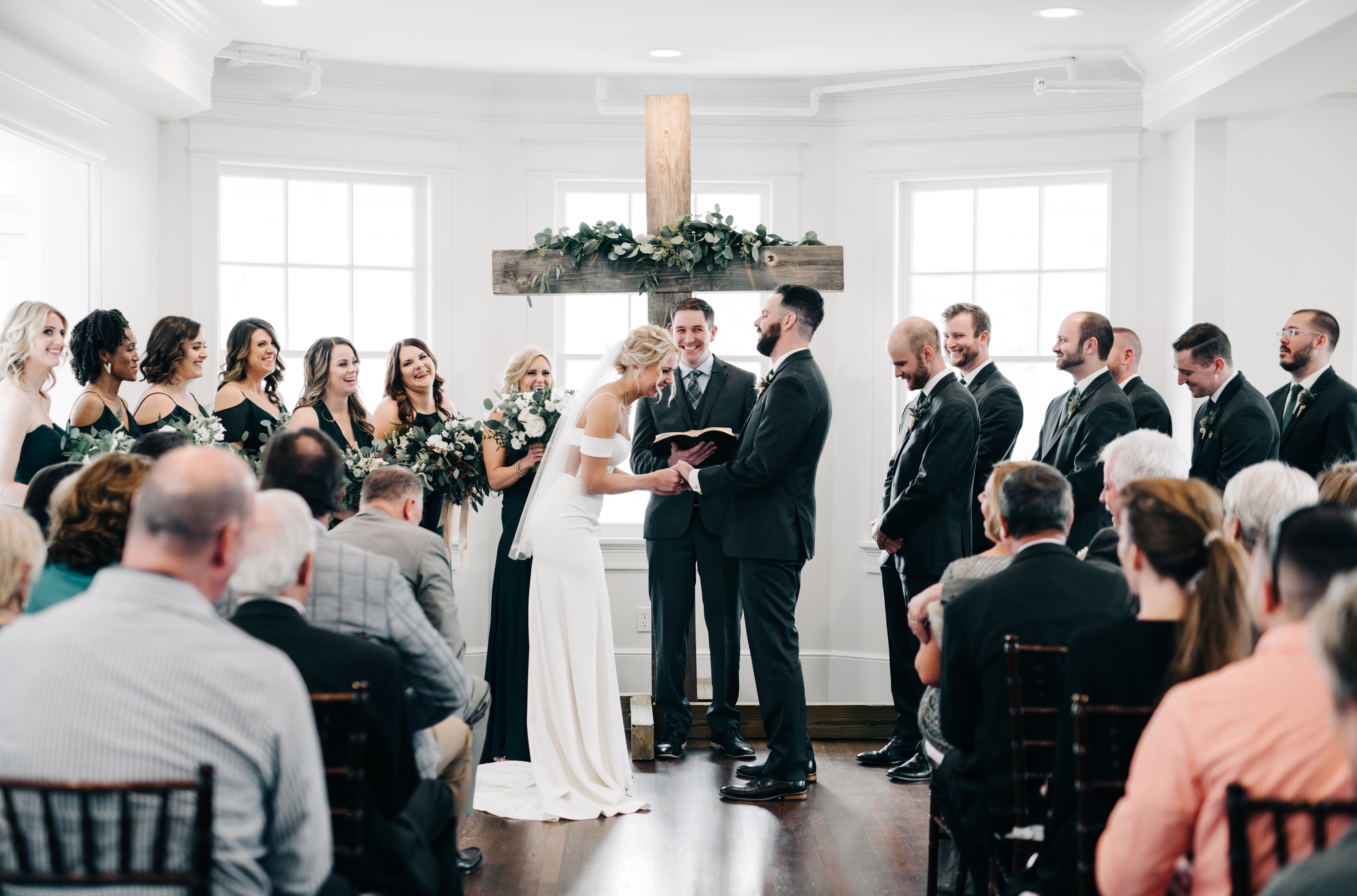 Wedding ceremony at McAlister-Leftwich House | Greensboro, NC