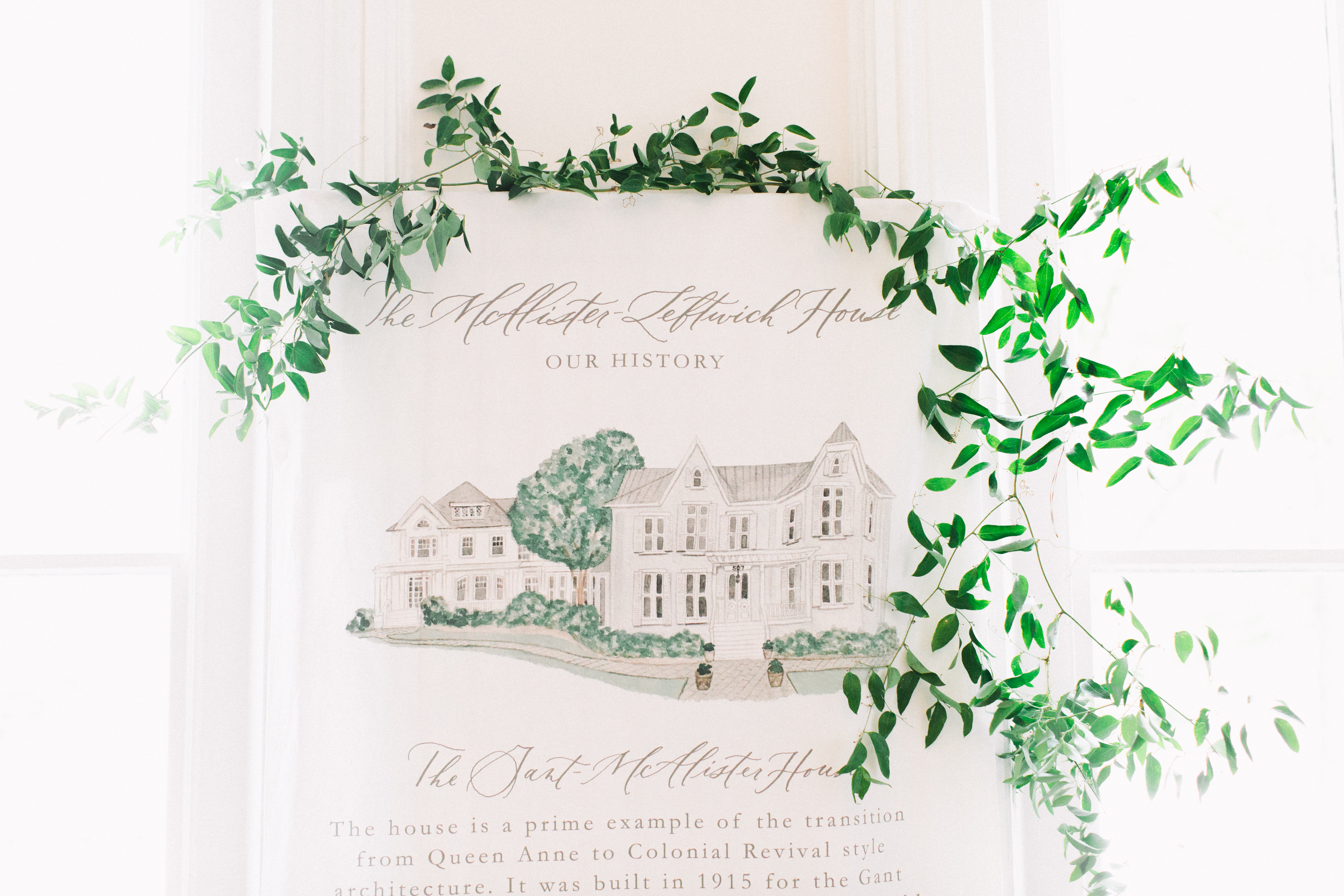 History linen sign of McAlister-Leftwich House