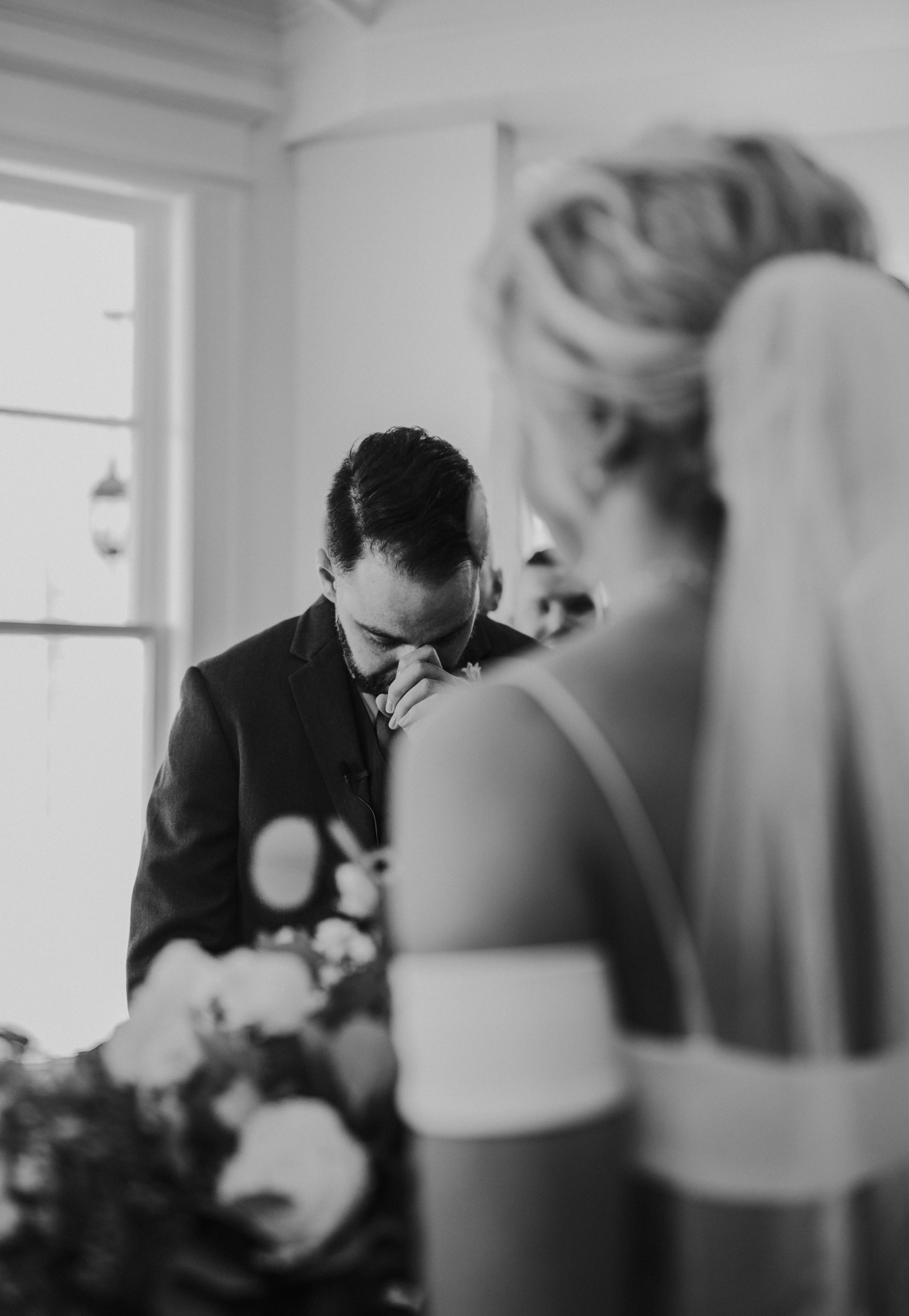 First look at wedding ceremony at McAlister-Leftwich House | Greensboro, NC