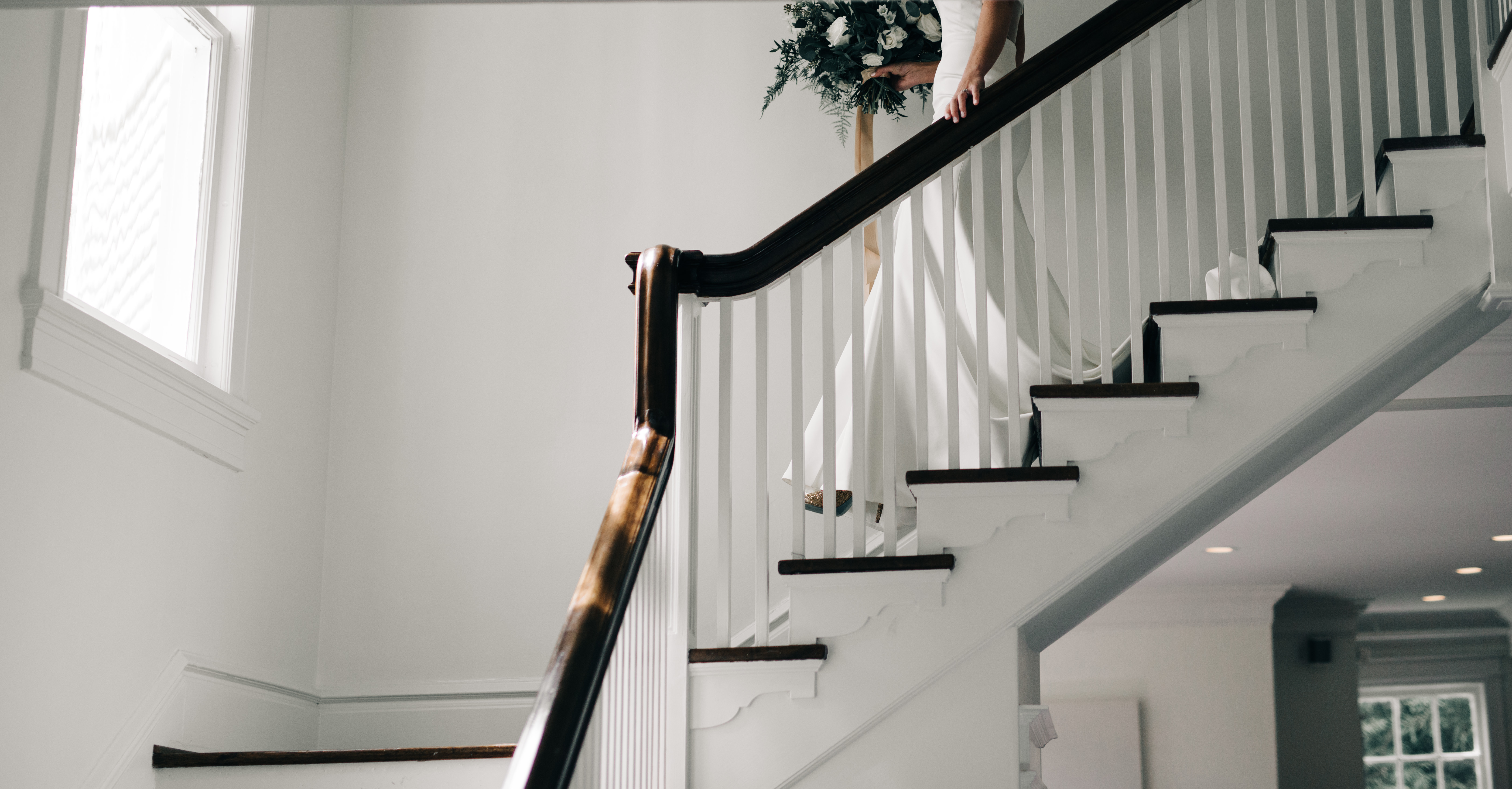 Bridal staircase at McAlister-Leftwich House | Greensboro, NC